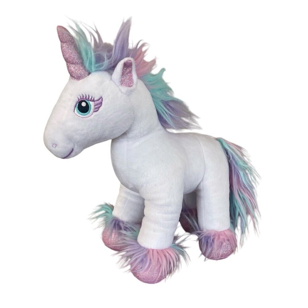 Build A Bear Fairy Friends White Rainbow Magic Unicorn 16" Plush Pastels Horse